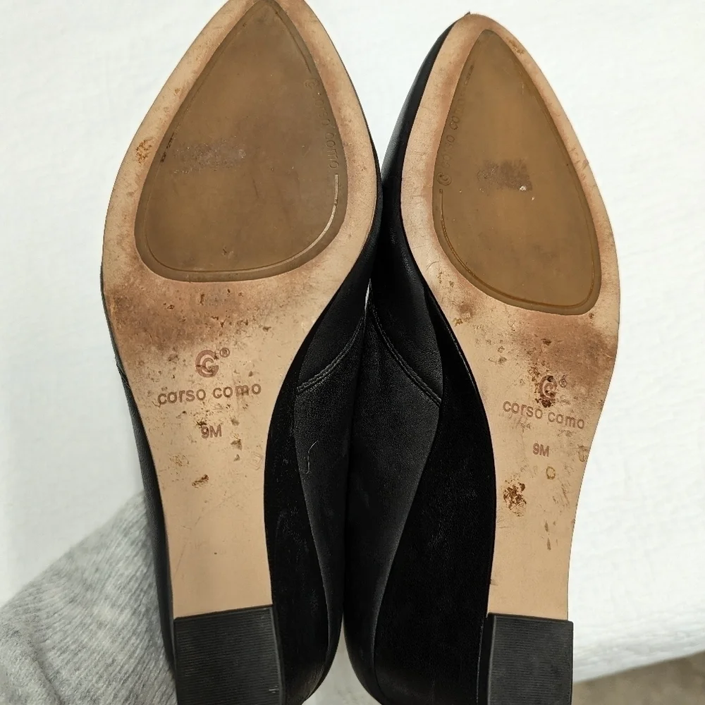 CORSO Como Black Wedge Office Shoes 9